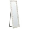 Beliani Staande Spiegel ANSOUIS - Wit Kunstleer
