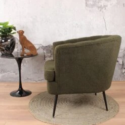 DS4U® Norah Fauteuil Teddy - Stof - Groen -Leenbakker Winkel 1000081205 0103
