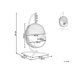 Beliani Hangstoel ACRI - Beige Pe Rotan 6 Beliani Hangstoel ACRI - Beige Pe Rotan -Leenbakker Winkel 1000082570 0102