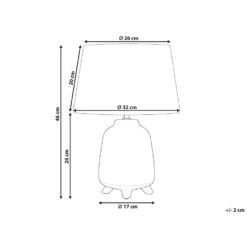 Beliani Tafellamp FAJARDO - Grijs Keramiek 6 Beliani Tafellamp FAJARDO - Grijs Keramiek -Leenbakker Winkel 1000083143 0102