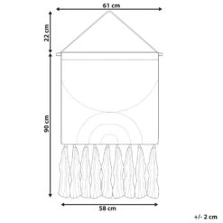 Beliani Wanddecoratie KAMALIA - Oranje Katoen -Leenbakker Winkel 1000083856 0102
