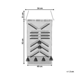 Beliani Wanddecoratie PAKPATTAN - Zwart Katoen -Leenbakker Winkel 1000083857 0103