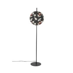 Giga Meubel Vloerlamp Zwart - 30x39x158cm - Katoen - Lamp Jaylee