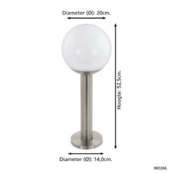 EGLO connect.z Nisia-Z Smart Sokkellamp Buiten- E27 - 52,5 cm - Grijs -Leenbakker Winkel 1000084229 0103