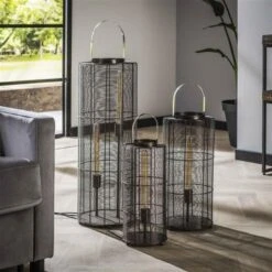 Vloerlamp Roxan Zwart Metaal Ø30 Cm - 30x30x81 Cm - Metaal - Zwart -Leenbakker Winkel 1000084493 0102