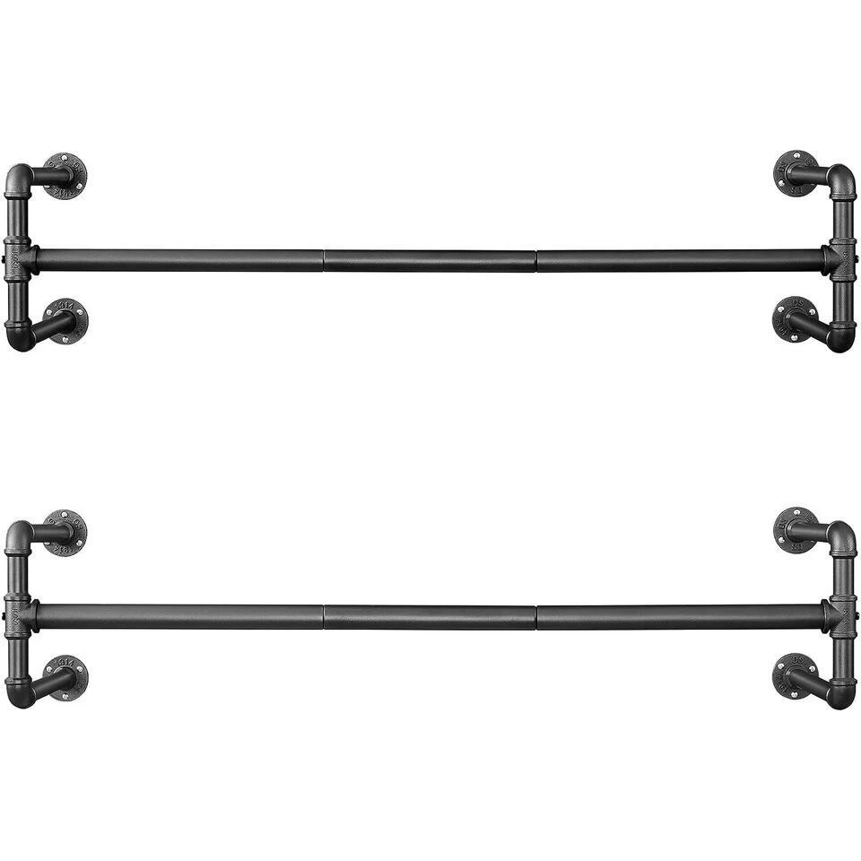 Parya Home Kapstok Garderoberekken - Set Van 2 - Zwart 1 Parya Home Kapstok Garderoberekken - Set Van 2 - Zwart