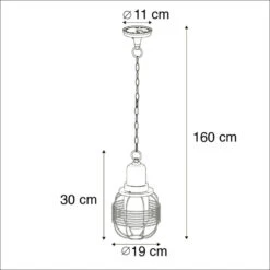 QAZQA Landelijke Buiten Hanglamp Zwart IP44 - Guardado 6 QAZQA Landelijke Buiten Hanglamp Zwart IP44 - Guardado -Leenbakker Winkel 1000084668 0102