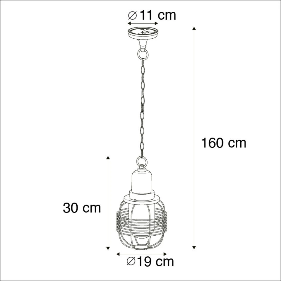 QAZQA Landelijke Buiten Hanglamp Zwart IP44 - Guardado 3 QAZQA Landelijke Buiten Hanglamp Zwart IP44 - Guardado - Afbeelding 3