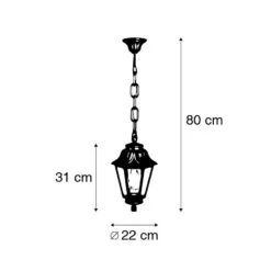 QAZQA Landelijke Buitenhanglamp Zwart IP44 - Anna -Leenbakker Winkel 1000084686 0102