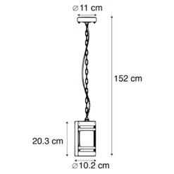 QAZQA Moderne Buitenhanglamp Zwart IP44 - Gleam -Leenbakker Winkel 1000084690 0102