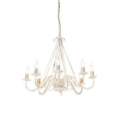 QAZQA Antieke Kroonluchter Wit 8-lichts - Giuseppe 8