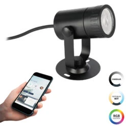 EGLO connect.z Nema-Z Smart Grondpin Buiten - 12,5 cm - Zwart - RGB -Leenbakker Winkel 1000085398 0102