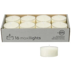 Merkloos Theelichtjes/waxinelichtjes In Transparante Cup - 16x - 10 Branduren