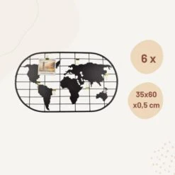 Orange85 Memobord Wereld Fotohouder 60x35cm 7 Orange85 Memobord Wereld Fotohouder 60x35cm -Leenbakker Winkel 1000085518 0111