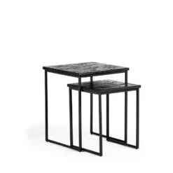 Rapid Bijzettafel Teakhout - Hout - Zwart