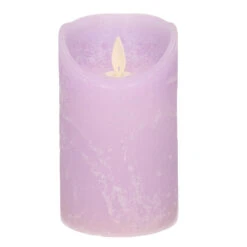 Anna's Collection Stompkaarsen - LED - Lila - 12,5 Cm