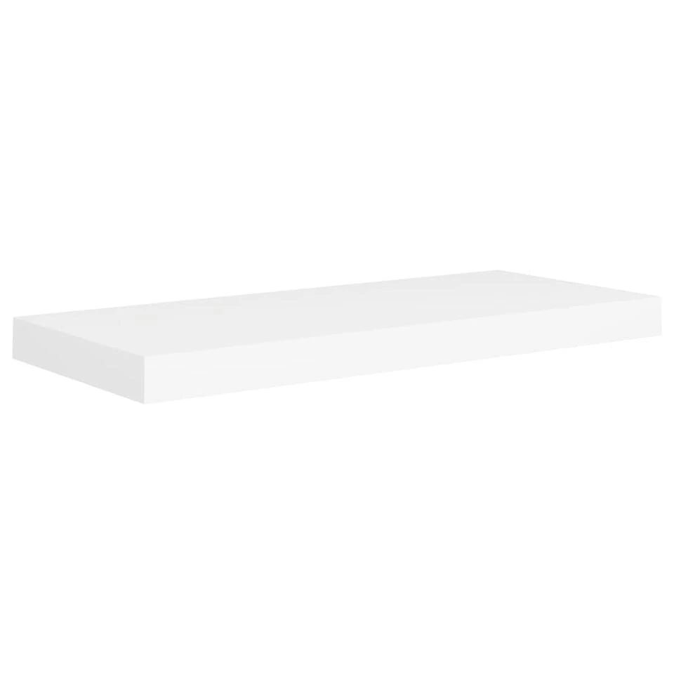 VidaXL Wandschappen Zwevend 2 St 60x23,5x3,8 Cm MDF Wit 3 VidaXL Wandschappen Zwevend 2 St 60x23,5x3,8 Cm MDF Wit - Afbeelding 3