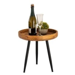 Parya Home - Bijzettafel - Salontafel - Hout -40cm