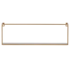 WOOOD Meert Wandplank - Metaal - Goud - 16x50x8