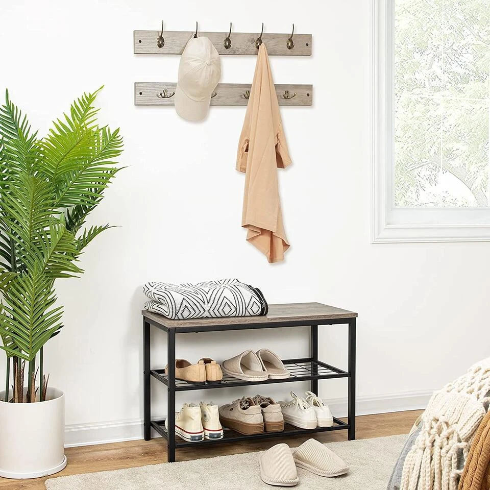 Ylumen Kapstok Set - 30 X46 Cm - Zwart Grijs 2 Ylumen Kapstok Set - 30 X46 Cm - Zwart Grijs - Afbeelding 2