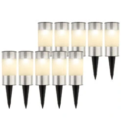 Lumineo Prikspot Set - 10 Stuks - Zilver - H14 Cm - RVS