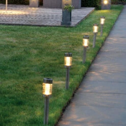 Lumineo Prikspots Set - 10 ST - Zilver - H26 Cm - RVS -Leenbakker Winkel 1000088219 0102