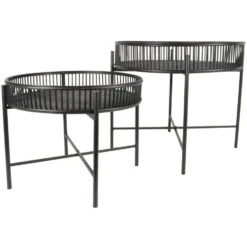 Bijzettafel Aiko Zwart - Bamboe - Zwart -Leenbakker Winkel 1000088277 0102