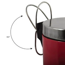 MSV Badkamer/toilet Pedaalemmer - Rood - 3 Liter - 17 X 25 Cm -Leenbakker Winkel 1000089294 0103
