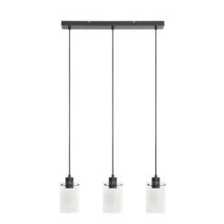 Hanglamp Vancouver - Zwart Glas - 65x12x18,5cm - 3L