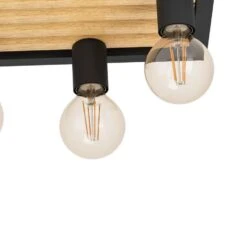 EGLO Consett Plafondlamp - E27 - 78 Cm - Zwart/Bruin - Staal 6 EGLO Consett Plafondlamp - E27 - 78 Cm - Zwart/Bruin - Staal -Leenbakker Winkel 1000090414 0102