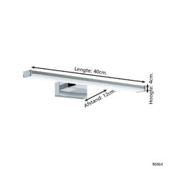 EGLO Batholino Pandella 1 - Spiegellamp - 1 Lichts - Chroom, Zilver -Leenbakker Winkel 1000091135 0103
