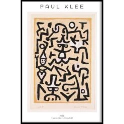 Walljar - Paul Klee - Comedians - Poster Met Lijst / 70 X 100 Cm