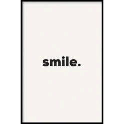 Walljar - Smile - Poster Met Lijst / 70 X 100 Cm