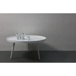 WOOOD Bijzettafel Mesa - MDF/Grenen - Wit - 39x78x78 -Leenbakker Winkel 1000091370 0102