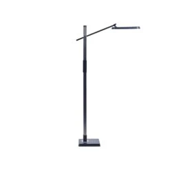 Beliani Staande Lamp AQUARIUS - Grijs Synthetisch Materiaal