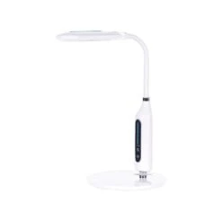 Beliani Bureaulamp CYGNUS - Wit Synthetisch Materiaal