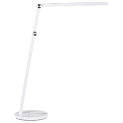 Beliani Bureaulamp DORADO - Wit Synthetisch Materiaal