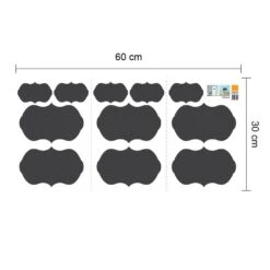 Walplus Krijtbord Decoratie Sticker - Zwarte Labels 6 Walplus Krijtbord Decoratie Sticker - Zwarte Labels -Leenbakker Winkel 1000093126 0102