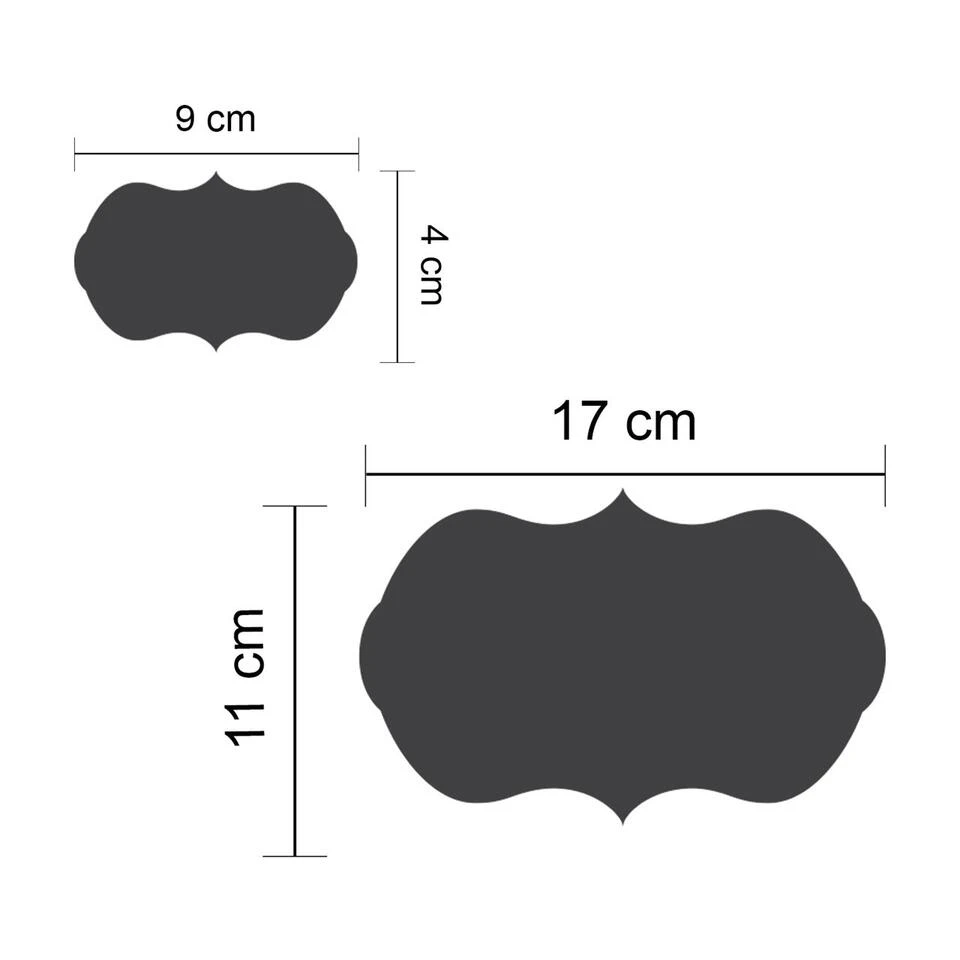 Walplus Krijtbord Decoratie Sticker - Zwarte Labels 4 Walplus Krijtbord Decoratie Sticker - Zwarte Labels - Afbeelding 4