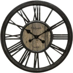 Merkloos Atmosphera Wandklok/muur Klok - Vintage - Dia 45 Cm - Kunststof - Zwar