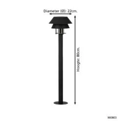 EGLO CHIAPPERA Padverlichting - E27 - Zwart, Wit -Leenbakker Winkel 1000093899 0103