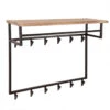 Kalfort Stockton Kapstok Hoog Industrieel Met 12 Haken Naturel - 100x80x33 Cm