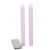 Anna's Collection LED Dinerkaarsen - 2x - Lila Paars - 23 Cm