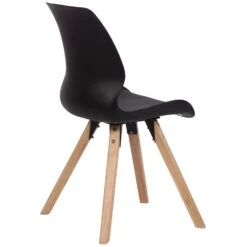 CLP Set Van 2 Eetkamerstoelen Luna Kunststof Zwart -Leenbakker Winkel 1000095310 0102