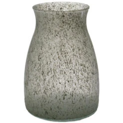 Merkloos Bloemenvaas Julia - Groen Graniet - Glas - D10 X H20 Cm