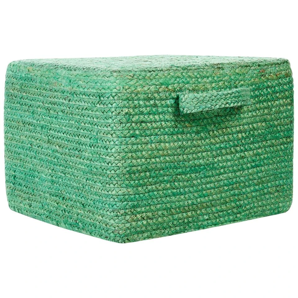 Beliani Poef DHADAR - Groen Jute 1 Beliani Poef DHADAR - Groen Jute