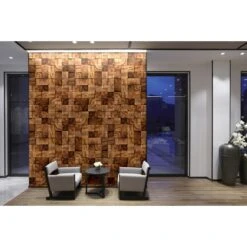 Walplus Muur Decoratie Sticker - Vierkant Hout 6 Walplus Muur Decoratie Sticker - Vierkant Hout -Leenbakker Winkel 1000096162 0102