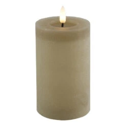 Countryfield LED Kaars/stompkaars - Beige - D7,5 X H12,5 Cm - Timer