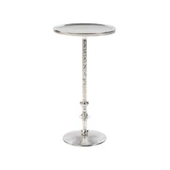 Beliani Bijzettafel MEDA - Zilver Aluminium