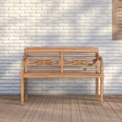 CLP Bank Maryland 120 Cm Teak -Leenbakker Winkel 1000097775 0102